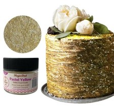 Edible Glitter dust PASTEL YELLOW 6 grams Magic dust , Kosher, Gluten free