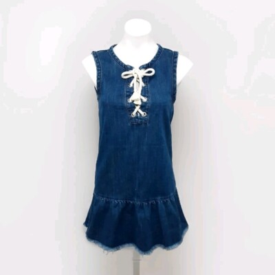 white christmas dresses Aria Denim Midi Dress main image 0