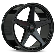 21 Giovanna Cinque Gloss Black Wheels Goodyear Tires Tesla Model Y Staggered