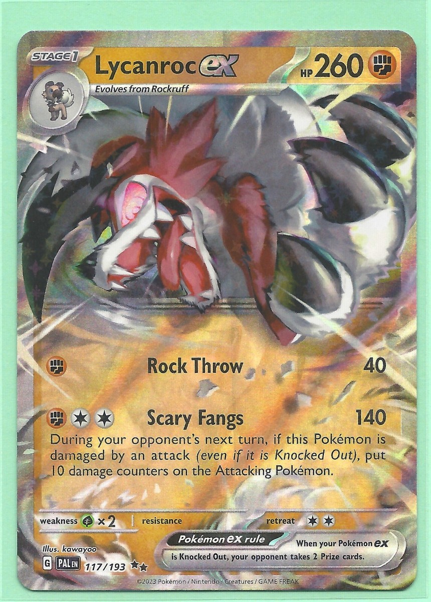 LYCANROC ex 117/193 PALDEA EVOLVED POKEMON- ULTRA RARE-NM/MINT