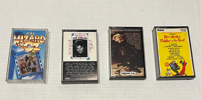 #ad 4 Cassette Lot: Wizard of Oz Judy Garland Barbara Streisand Fiddler Roof $3.00