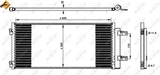 NRF 350338 condenser, air conditioning for Opel, Vauxhall