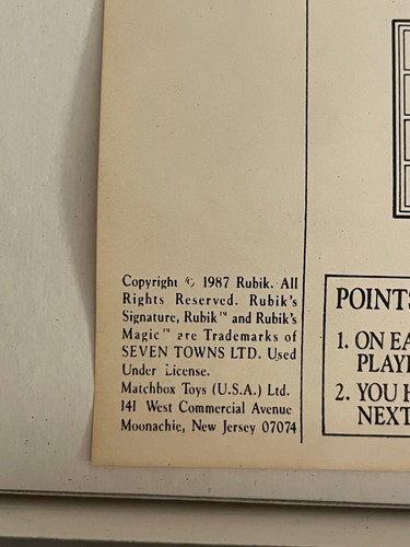 Rubiks Magic Strategy Game by Matchbox 1987 Vintage Complete Puzzle - Picture 6 of 10