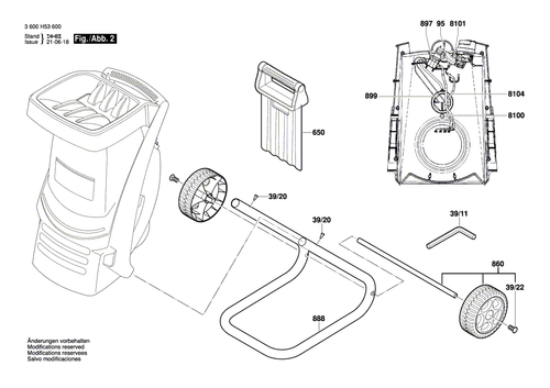 Bosch Ersatzteile für AXT RAPID 2200 Häcksler - 第 2/2 張圖片