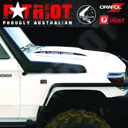 V8 TURBO DIESEL Decal Sticker for Landcruiser 76 70 78 79 series bonnet scoop - Picture 12 of 12