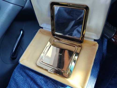 Specchio trucco scatola polvere compatta Wadsworth 1950 nuovo vintage Mary Martin - Foto 5 di 6