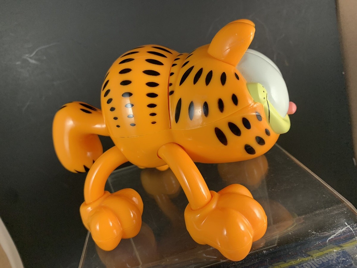 Vintage 90s Y2K Garfield Hand Massager Works EUC CIB Cute Orange