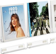 Vinyl Record Wall Holder: 6 Pack Drill-free Album Display Shelves with Adhesive