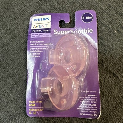 Philips AVENT Super Soothie Pacifier 2-Pack Blue 3 18m BPA-Free USA Made