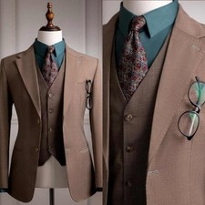 Men Modern Suit Jacket Single Breasted Notch Lapel Business Casual Classic