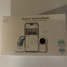Sense-U Pro Baby Breathing Monitor & 2K PTZ Camera & Sock & Base Station