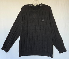 IZOD Men's 100 Cotton Crew Neck Sweater Dark Gray L, SHIPS TODAY