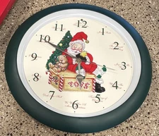Christmas Santa Carol Clock Plays Short Christmas Songs On Dillards Green