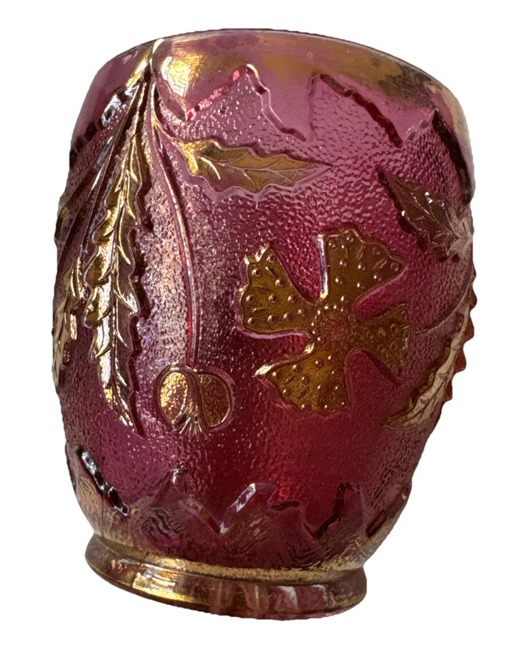 US DELAWARE GLASS EAPG RUBY STAIN WITH GOLD - LOT OF 5 - (some wear to gold) - Image 3 of 4