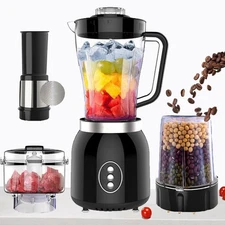 Grinder Blender and Food Processor for Kitchen, 4 Functions for Shakes and Sm...