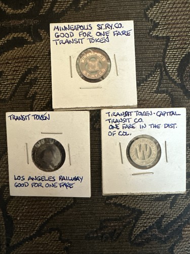 Mixed Lot of Antique Transit Tokens