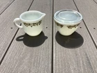 HTF Vintage Pyrex Corning Spring Blossom Crazy Daisy Creamer & Sugar w/ Lid