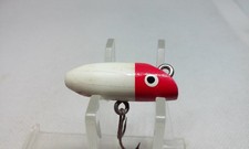VINTAGE PAW PAW Groove Head Red Head 1 1/4" Wood Fly Rod Topwater fishing Lure