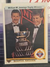 90-91 Upper Deck Andy Moog Rejean Lemelin Jennings Trophy 🚨🚨🚨 Boston Bruins 