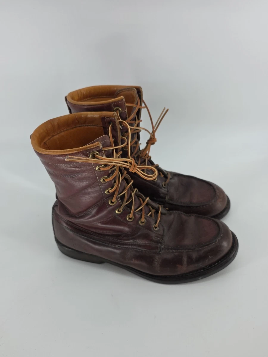 Vintage Leather Lace Up Boots In Men display picture 3