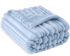 Baby Blanket for Boys Girls Ultra Soft Warm Fleece Fluffy Blue Blanket for To...