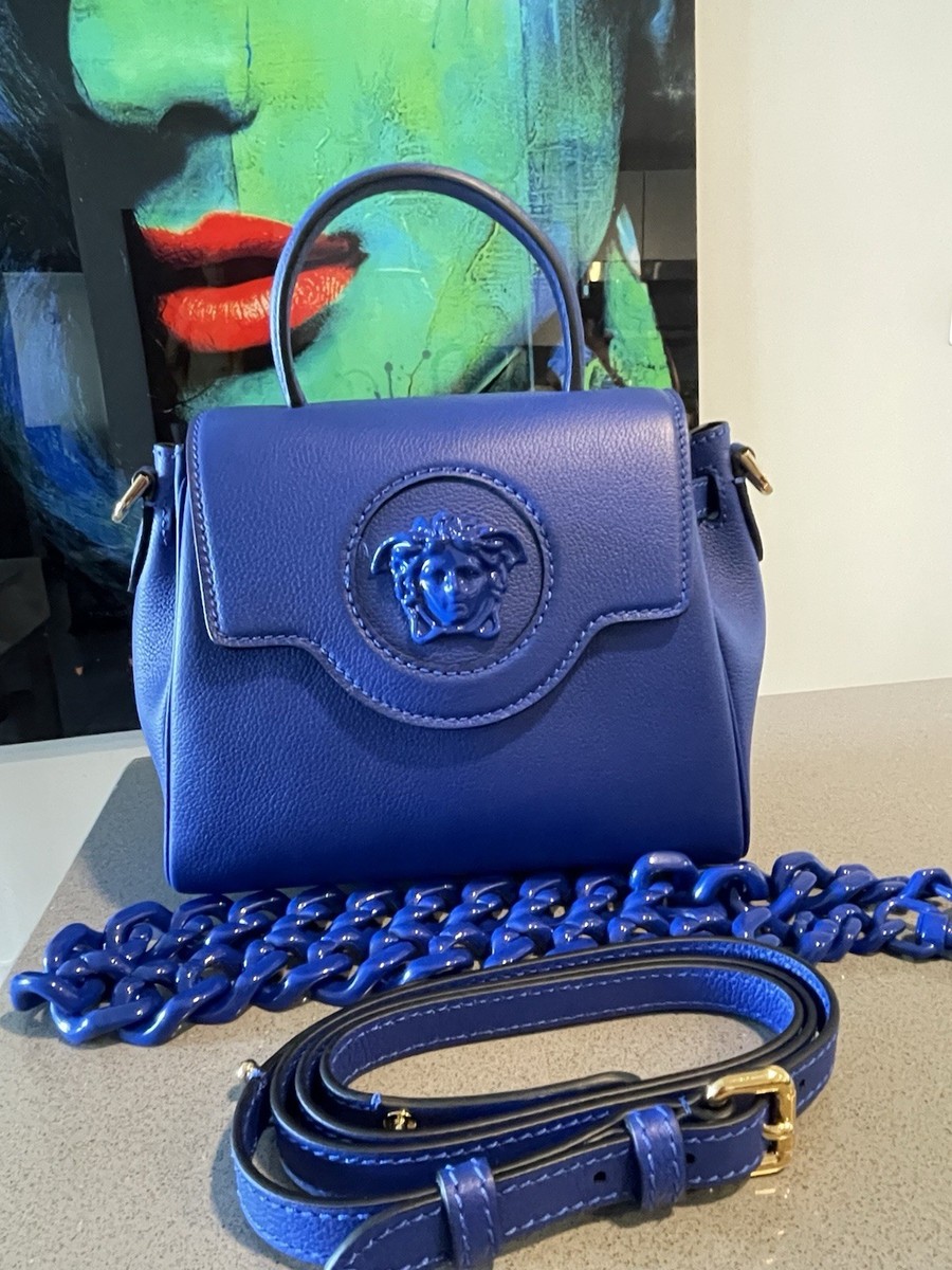 Versace Blue La Medusa Crossbody Bag La medusa crossbody bag 