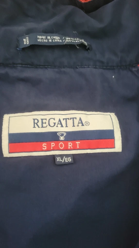 Chaqueta cortavientos vintage años 90 Regatta Sport roja azul marino colorblock estilo XL Y2K Foto 3 de 4