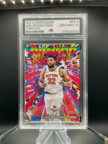 2025-26 Topps Flagship Karl-Anthony Towns POWER PLAYERS Knicks GEM MINT PTA 10🔥