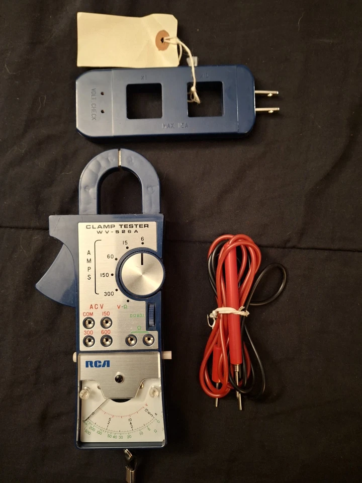 Probador de abrazadera RCA vintage WV-526A - Kit completo con estuche, manual, cables,... Foto 4 de 4