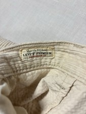 Levis Math Club Flared Trousers Womens 25 Beige Corduroy High Rise Relaxed Ankle