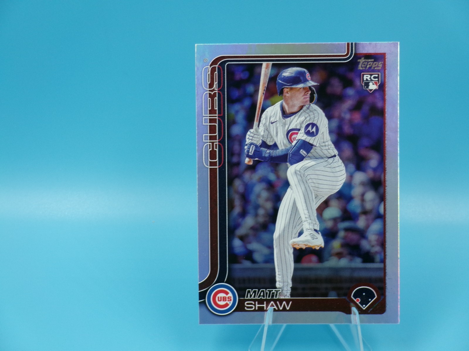2025 Topps Update #US200 Matt Shaw Rainbow Foil RC Chicago Cubs
