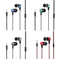 4 Pack Wired Earbuds 3.5MM 3 Pole Stereo Earphone in-Ear Headphone Without MI...