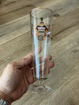 Vintage Belgian LINDEMANS 8  Pilsner Beer Glass KRIEK PECHERESSE FRAMBOISE K119