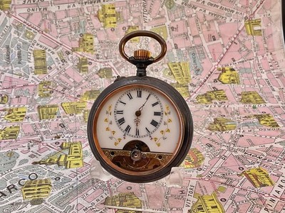 8 Tage Eisen brüniert GA La Ferriere Swiss Made Arthur Graizely. taschenuhr