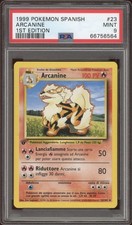 2000 Pokemon ITALIAN 1st Edition Base Set Arcanine 23/102 PSA 9 MINT MISLABELLED