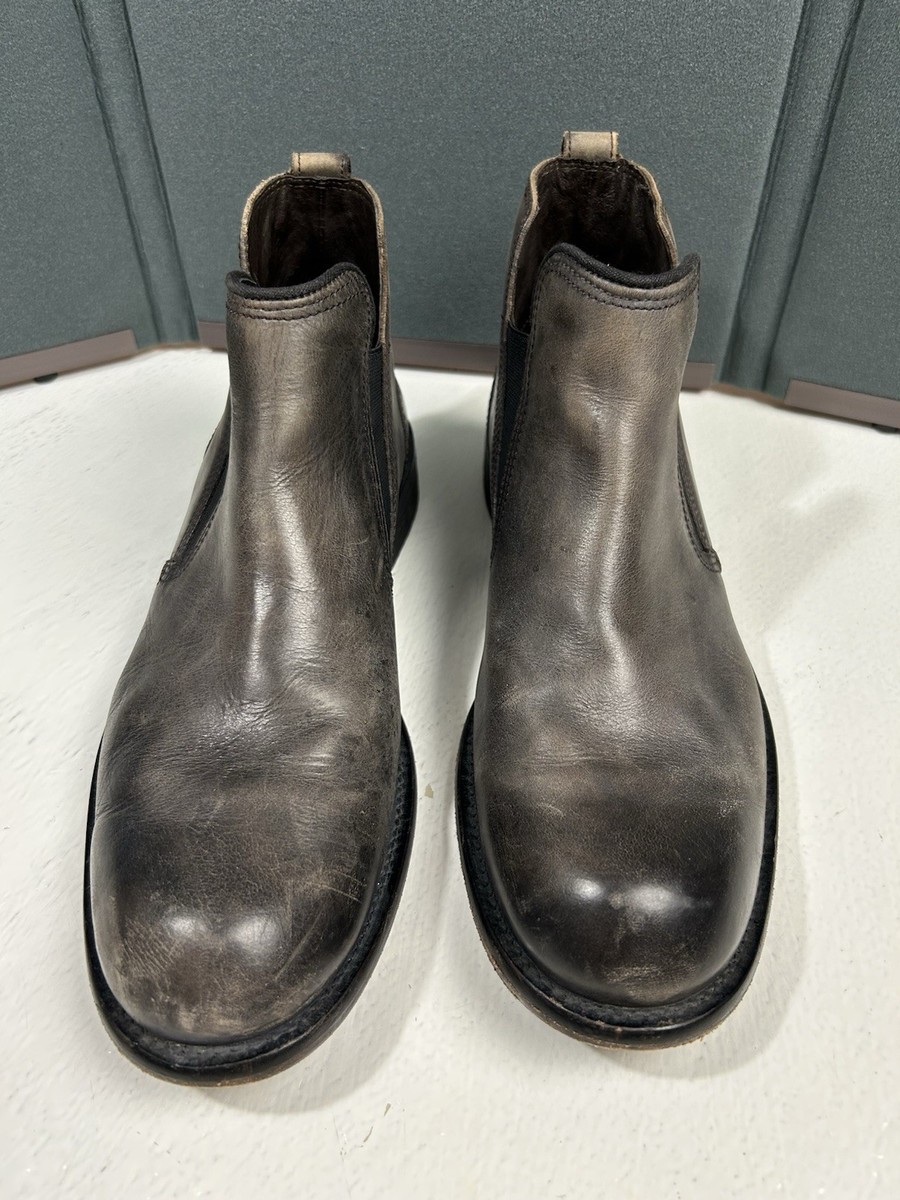 John Varvatos Men Size 10 Chelsea Grayish Brown Leather  display picture 1