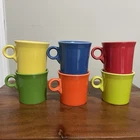 Fiestaware O-Ring Handle Coffee Mug Set of 6 HLC USA Homer Laughlin Fiesta Ware