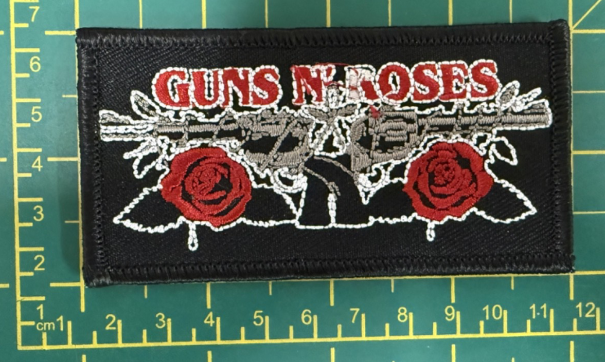Guns And Roses Pistols Logo Woven Sew Or Iron On Patch Officially Licensed