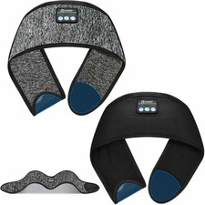 Adjustable Headband Headphones, Sleeping Headphones with Ultra-Thin Speakers, Bl