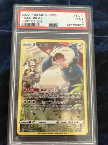 Snorlax TG10/TG30 Swsh11: Lost Origin Trainer Gallery Holo PSA 9 Regrade??