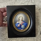 Portrait MINIATURE Peint Fin XVIIè Salvator Mundi Epoque Louis XIV