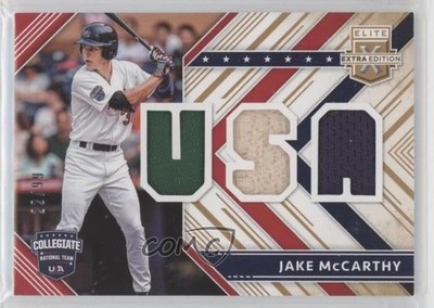 2018 Panini Elite Extra Edition USA Materials Gold 22/99 Jake McCarthy 9pd