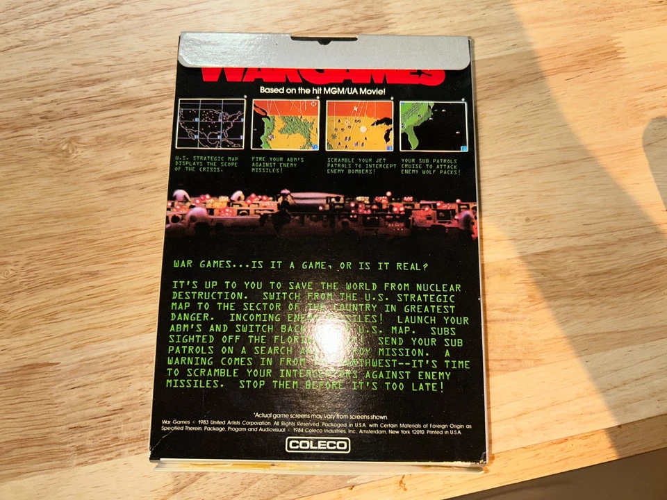 Coleco Colecovision WarGames By Imagic UNOPENED NEW IN BOX - Image 2 of 4