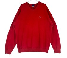 Gant Men Care V-Neck Jumper Pullover Sweater Size L
