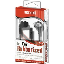 Maxell In-Ear Earbuds with Microphone and Remote wired 3.5 mm Jack 