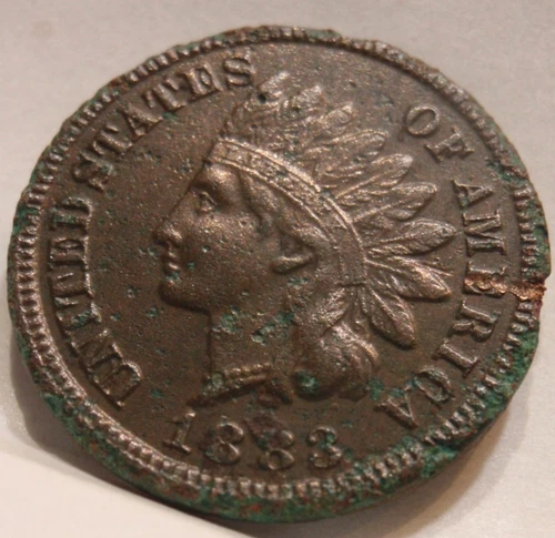 1883 AU Details FULL Liberty Indian Head Cent Penny Tougher Early Date