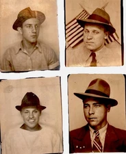 Vintage 1940’s Photo Booth, Cool Guys, Men, Man In Fedora Hats, Photos,