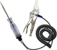 7762 Circuit Tester Light w/Locking Pliers Ground That Won't Rip Off