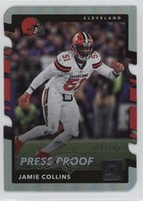 2017 Panini Donruss Press Proof Silver Die-Cut 1/75 Jamie Collins #78 0ms5