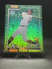 2026 TOPPS SERIES 1 NICK KURTZ GOLD CUP #97 EASTER HOLIDAY GREEN LEAF ATHLETICS!